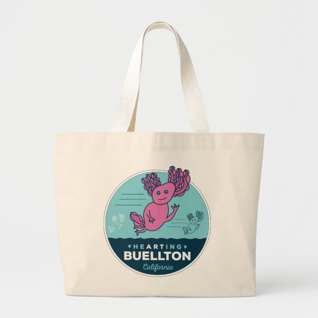 Grand Tote Bag Fourre-tout - Axolotls Under the Sea - Buellton.Ar (Devant)