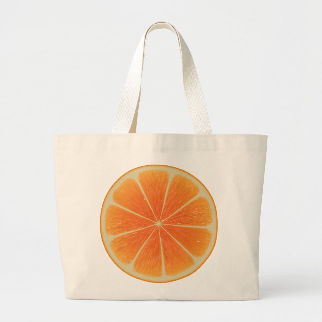 Grand Tote Bag Fourre-tout enorme orange (Devant)