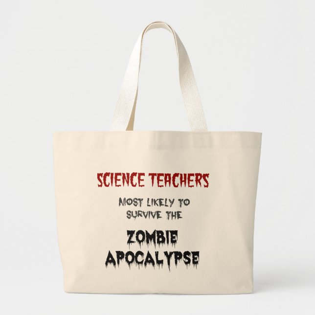 Grand Tote Bag Fourre-tout enorme ScienceTeacherApocalypse (Devant)