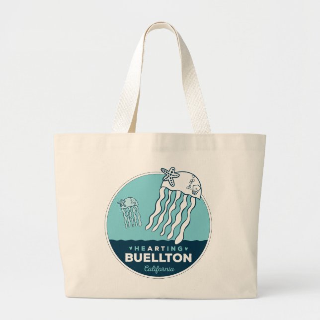 Grand Tote Bag Fourre-tout - Turtle Swim - Buellton.Art (Devant)