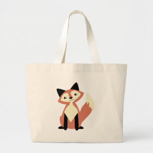 Grand Tote Bag Fox mignon de Tête-inclinaison
