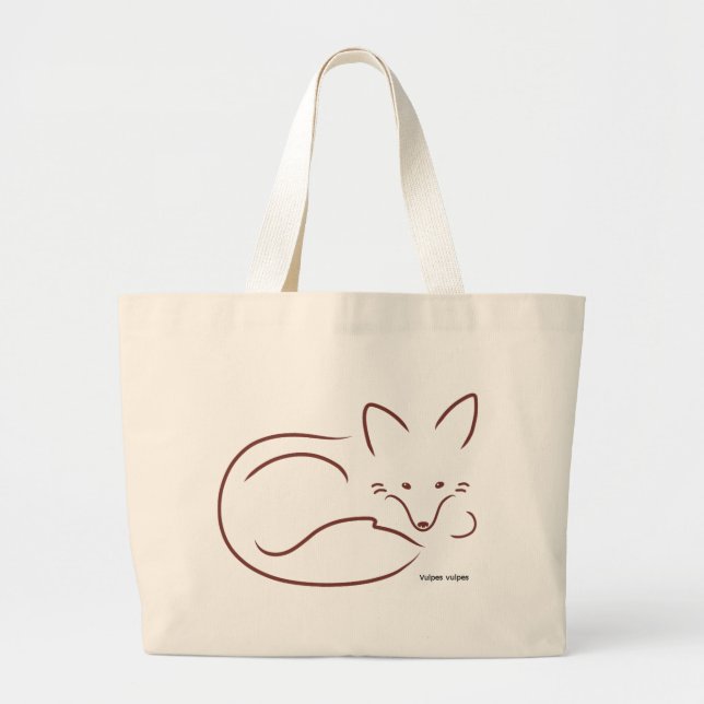Grand Tote Bag Fox rouge (Devant)
