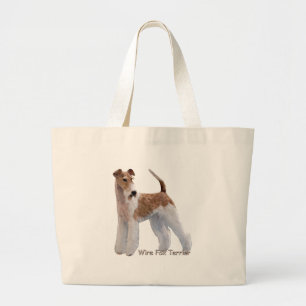Grand Tote Bag Fox Terrier de fil de gingembre