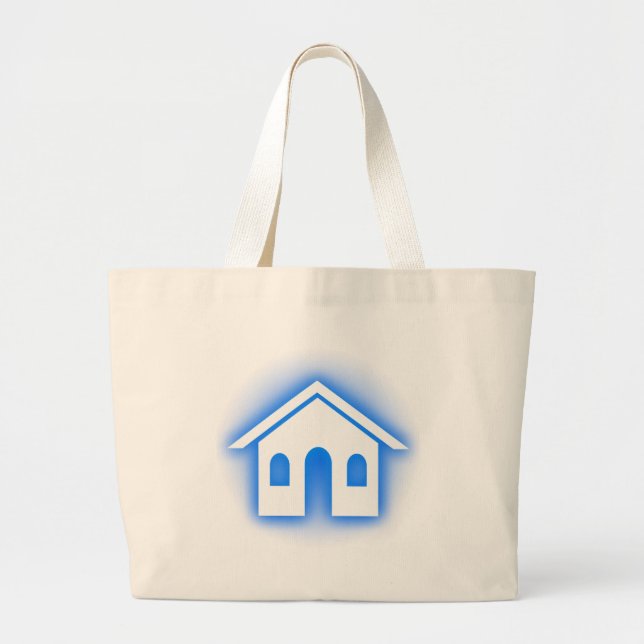 Grand Tote Bag foyer bleu brillant (Devant)