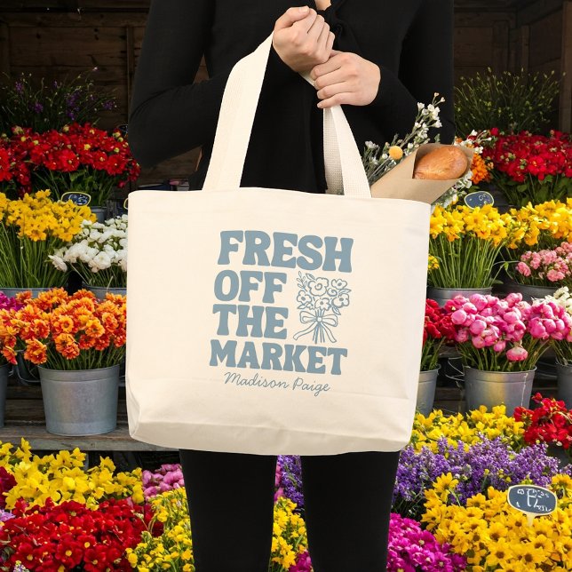 Grand Tote Bag Fraîchement sortie du marché Réception de mariage  (Créateur téléchargé)