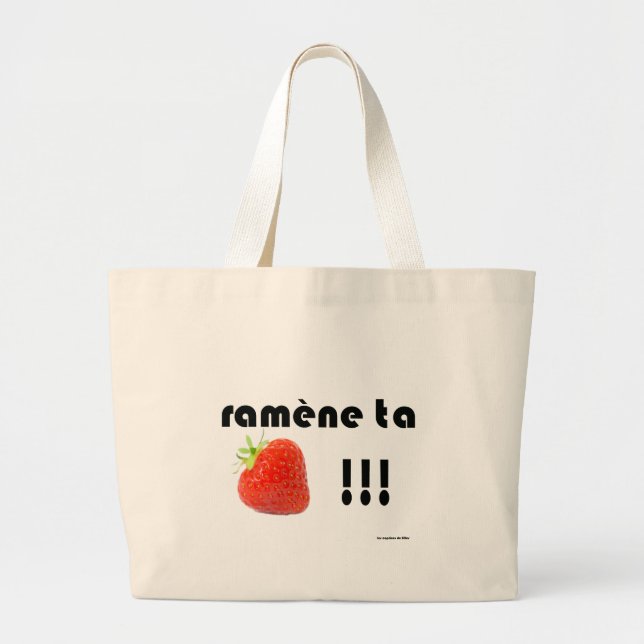 Grand Tote Bag fraise (Devant)