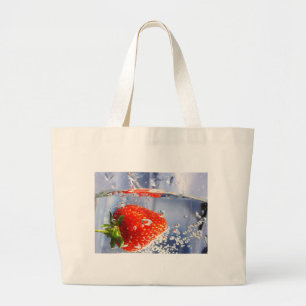 Grand Tote Bag Fraise dans l'eau photo belle