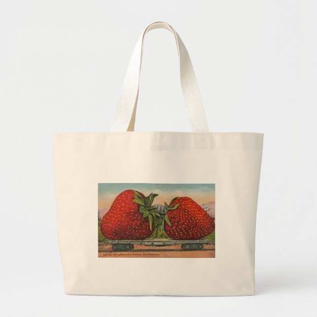 Grand Tote Bag Fraises Giant Fruit Antique Fruit Amusant (Devant)