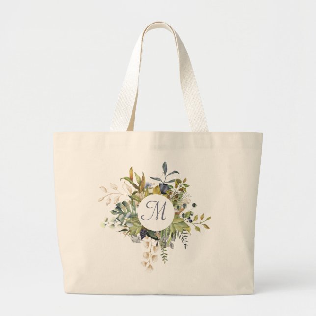 Grand Tote Bag Framage circulaire avec Monogramme (Devant)