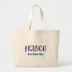 Grand Tote Bag France en couleurs du drapeau français Personnalis