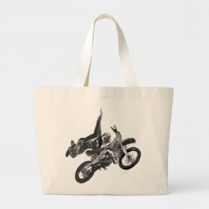 Grand Tote Bag freestyling avec le vélo de saleté