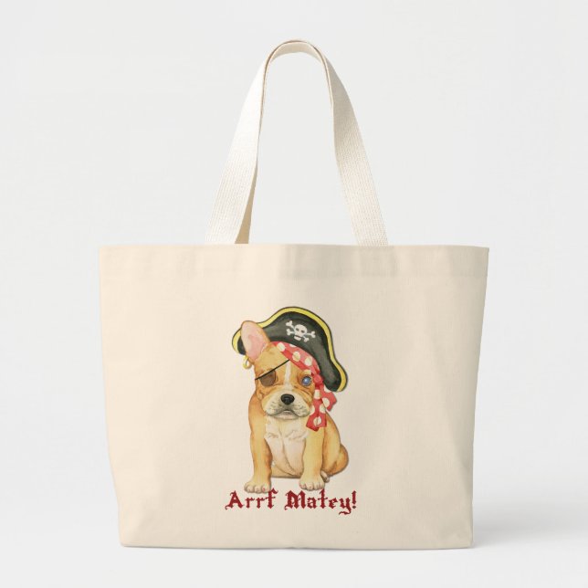 Grand Tote Bag French Bulldog Pirate (Devant)