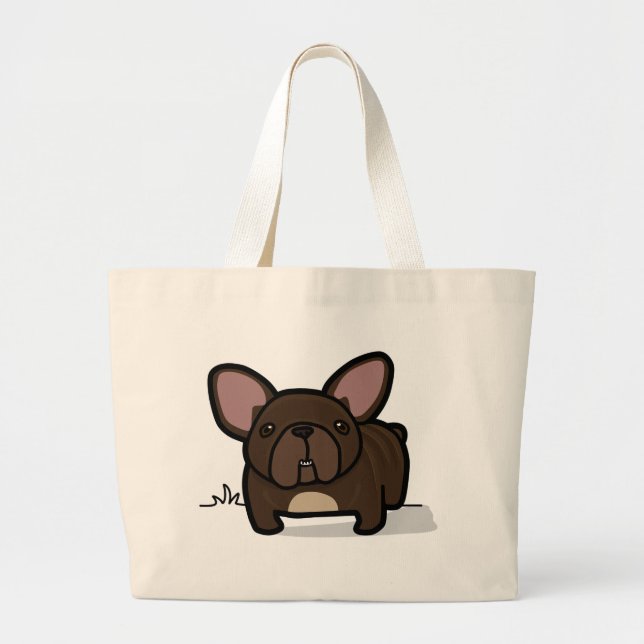 Grand Tote Bag Frenchie Brindle (Devant)