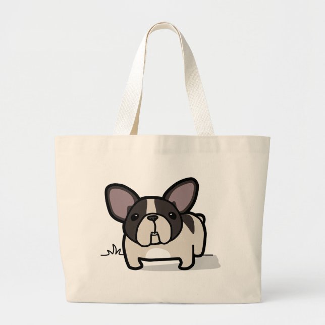 Grand Tote Bag Frenchie pie Brindle (Devant)