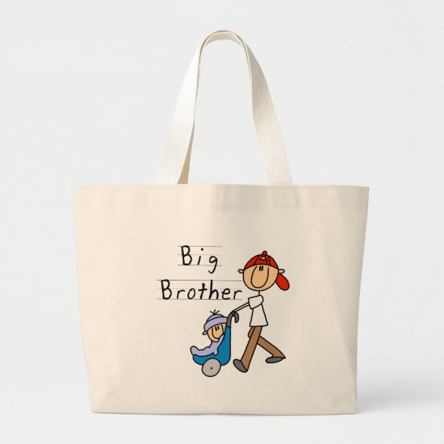 Grand Tote Bag Frère avec des T-shirts et des cadeaux de petit (Devant)