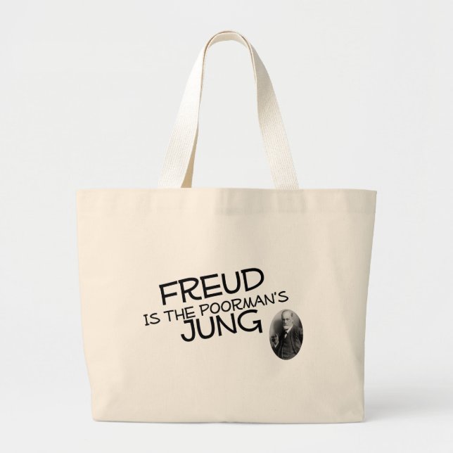 Grand Tote Bag Freud est le Jung du Poorman (Devant)