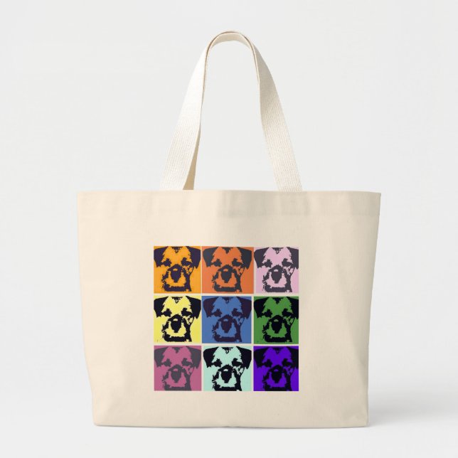Grand Tote Bag Frontière Terrier (Devant)