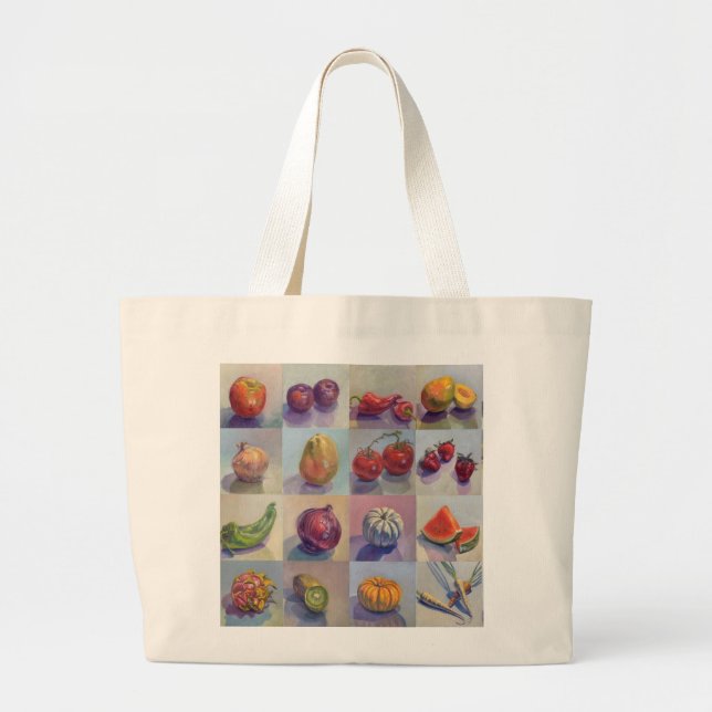 Grand Tote Bag Fruit et Veggie Fourre-tout (Devant)
