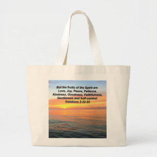 GRAND TOTE BAG FRUIT GALATIEN DE LA BIBLE SPIRITE VERSE
