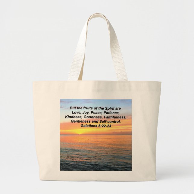 GRAND TOTE BAG FRUIT GALATIEN DE LA BIBLE SPIRITE VERSE (Devant)