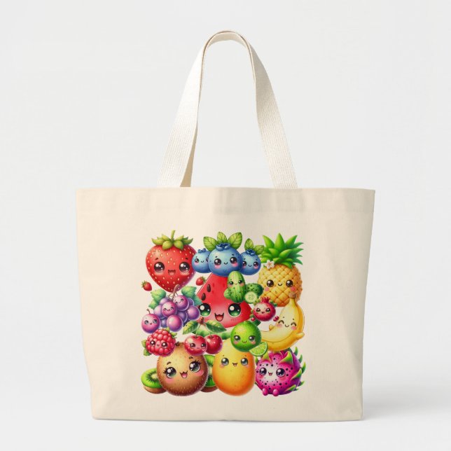 Grand Tote Bag Fruit heureux (Devant)