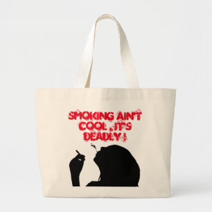 GRAND TOTE BAG FUMER N'EST PAS COOL, C'EST MORT