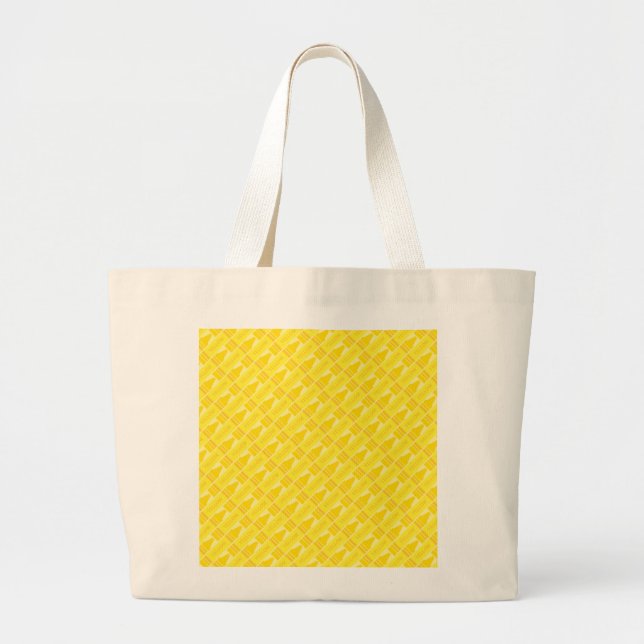 Grand Tote Bag Fun Yellow Crayon Motif (Devant)