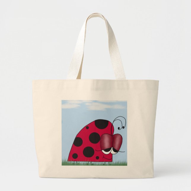 Grand Tote Bag Funny and Euphoric Ladybug (Devant)