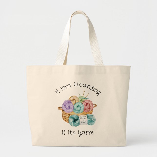 Grand Tote Bag Funny Crochet Customized (Devant)