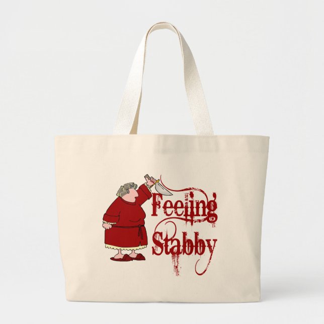 Grand Tote Bag Funny PMS Stabby (Devant)