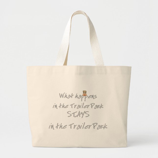 Grand Tote Bag Funny Trailer Park (Devant)