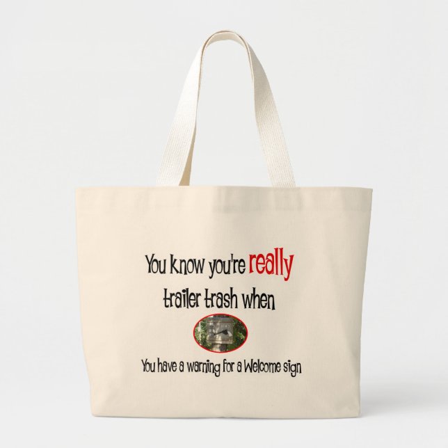 Grand Tote Bag Funny Trailer Park (Devant)