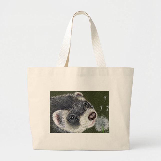 Grand Tote Bag Furet élégant (Devant)