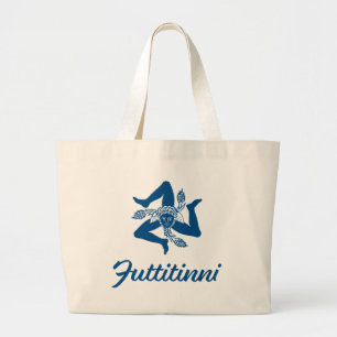 Grand Tote Bag Futtitinin Sicile Trinacria Personnalisé