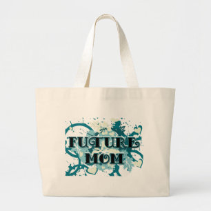 Grand Tote Bag Future Mom - Coeurs et fleurs