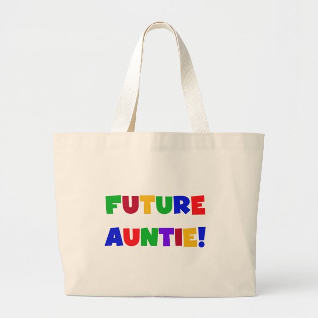 Grand Tote Bag Futurs T-shirts et cadeaux de couleurs primaires (Devant)