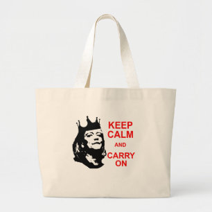 Grand Tote Bag Gardez le calme et continuez, mégohm