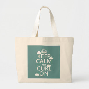 Grand Tote Bag Gardez le calme et courbez-vous sur (toute