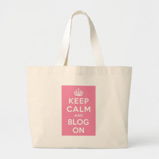 Grand Tote Bag Gardez le calme et le blog dessus