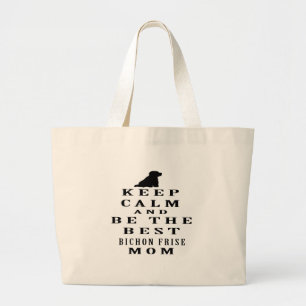 Grand Tote Bag Gardez le calme et soyez la meilleure maman de