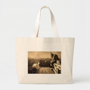 Grand Tote Bag Gargouille Notre Dame, cru 1912 de Paris France