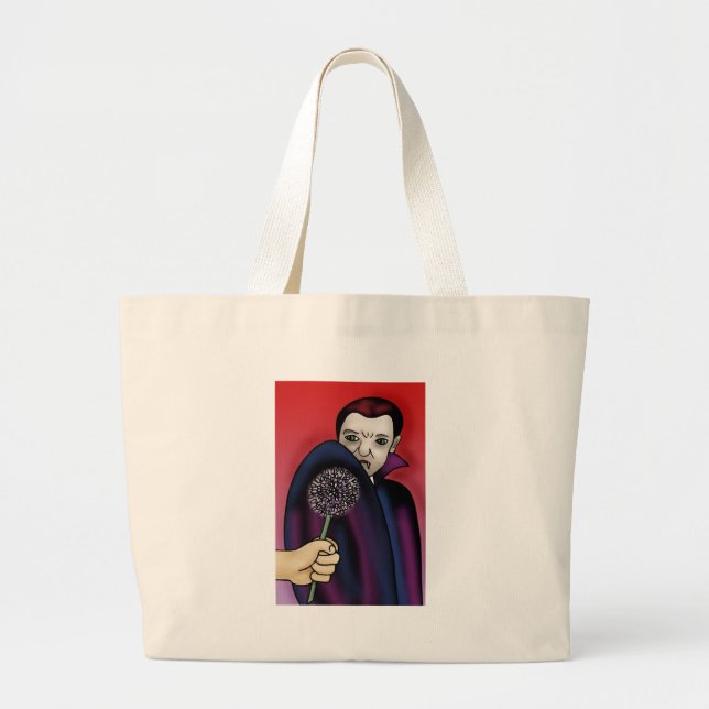 Grand Tote Bag Garlic Wards off the Vampire's Bite (Devant)