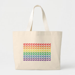 Grand Tote Bag Gay pride Rainbow Dachshunds