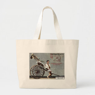 Grand Tote Bag Geithner conduisant un Rickshaw