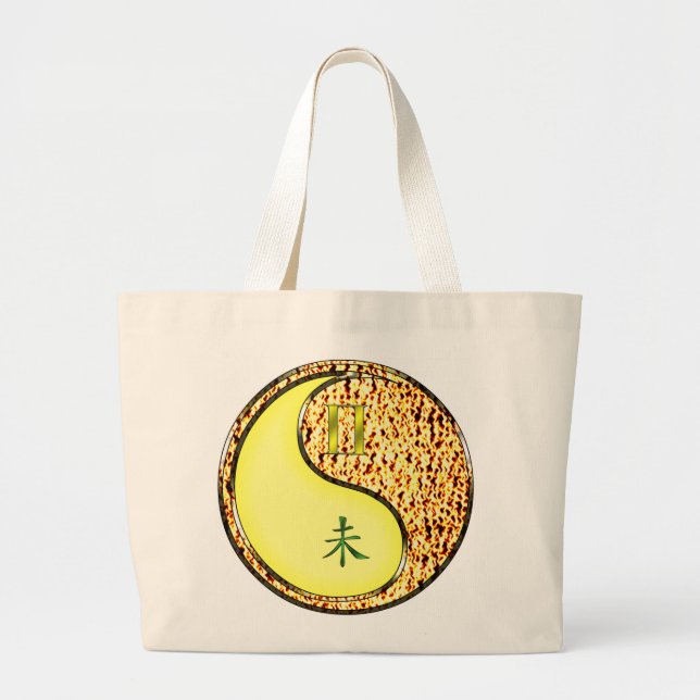 Grand Tote Bag Gemini et chèvre de feu (Devant)