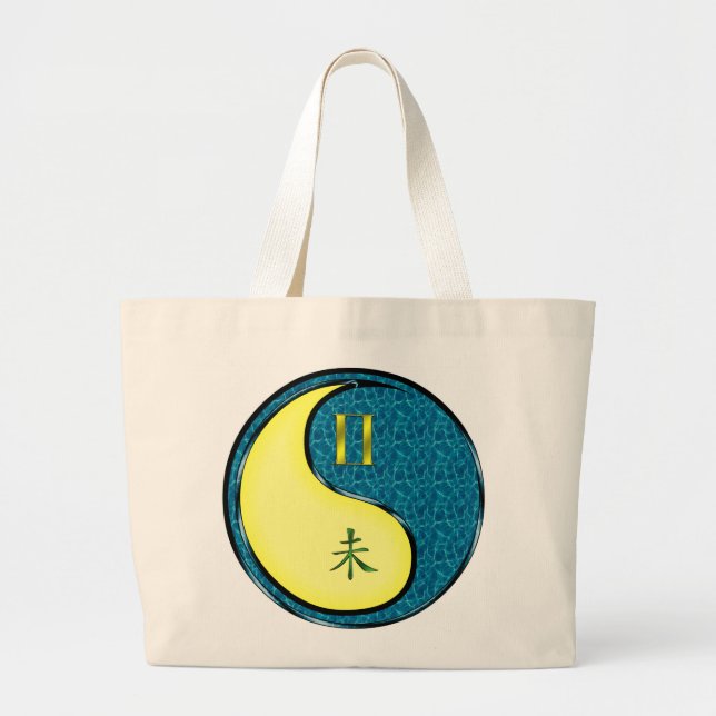 Grand Tote Bag Gemini et chèvre d'eau (Devant)