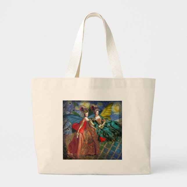 Grand Tote Bag Gemini gothique classique femme papillon Whimsical (Devant)