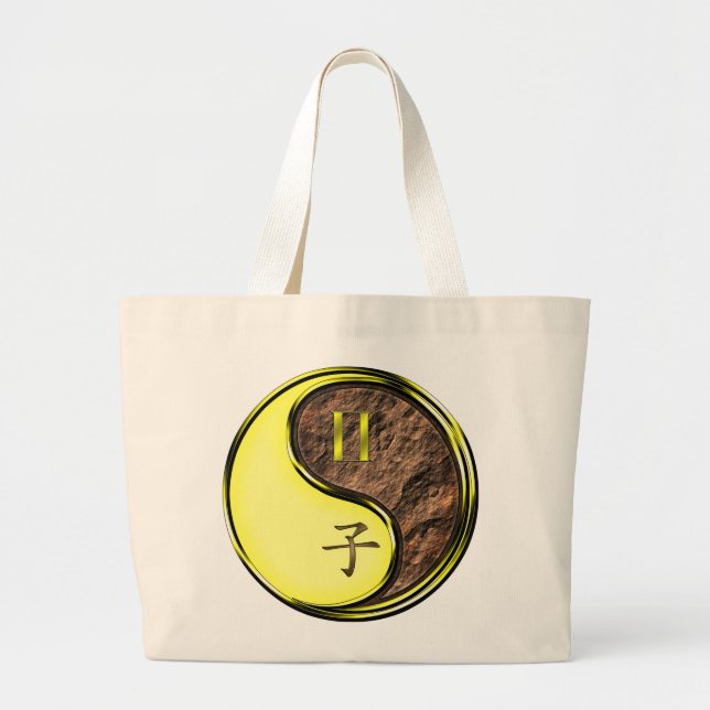 Grand Tote Bag Gemini & Rat de la Terre (Devant)
