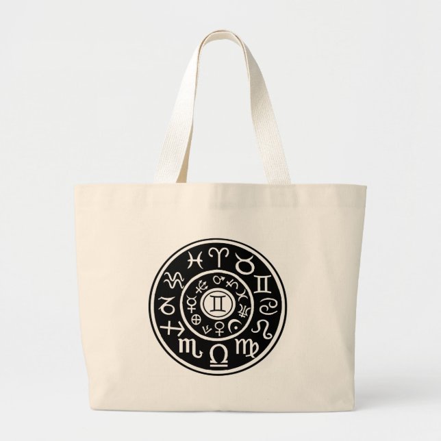 Grand Tote Bag Gemini Zodiac (Devant)