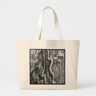 Grand Tote Bag Géologie Rocher gris avec Motif de la peau Feline